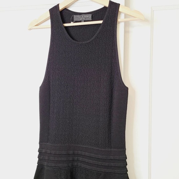 The Rag & Bone Alyssa Black Knit A Line Dress - Picture 2 of 7